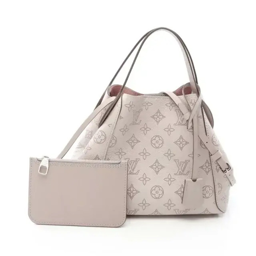 Louis Vuitton Hina Mahina Top Handle Bag Leather Beige Tan